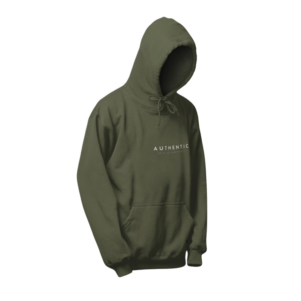 Hoodie | Authentic. Be yourself no matter what - Groen